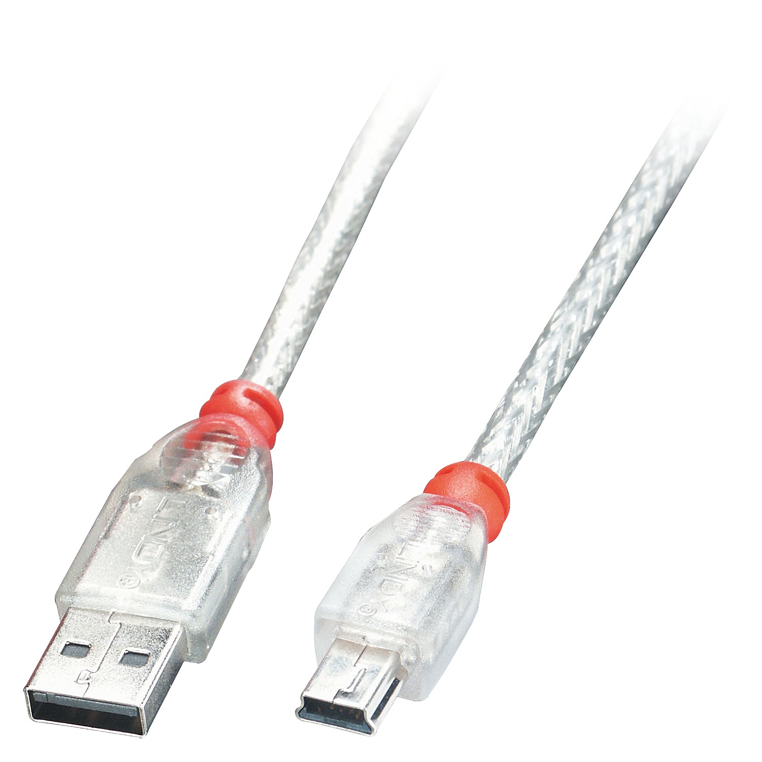 41780 cable USB USB 2.0 0,2 m USB A Mini-USB B Transparente