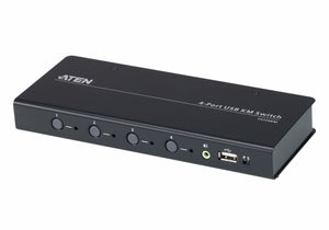 Switch KM USB de 4 puertos con Boundless Switching (cables incluidos)