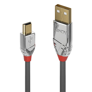 36632 cable USB USB 2.0 2 m USB A Mini-USB B Gris