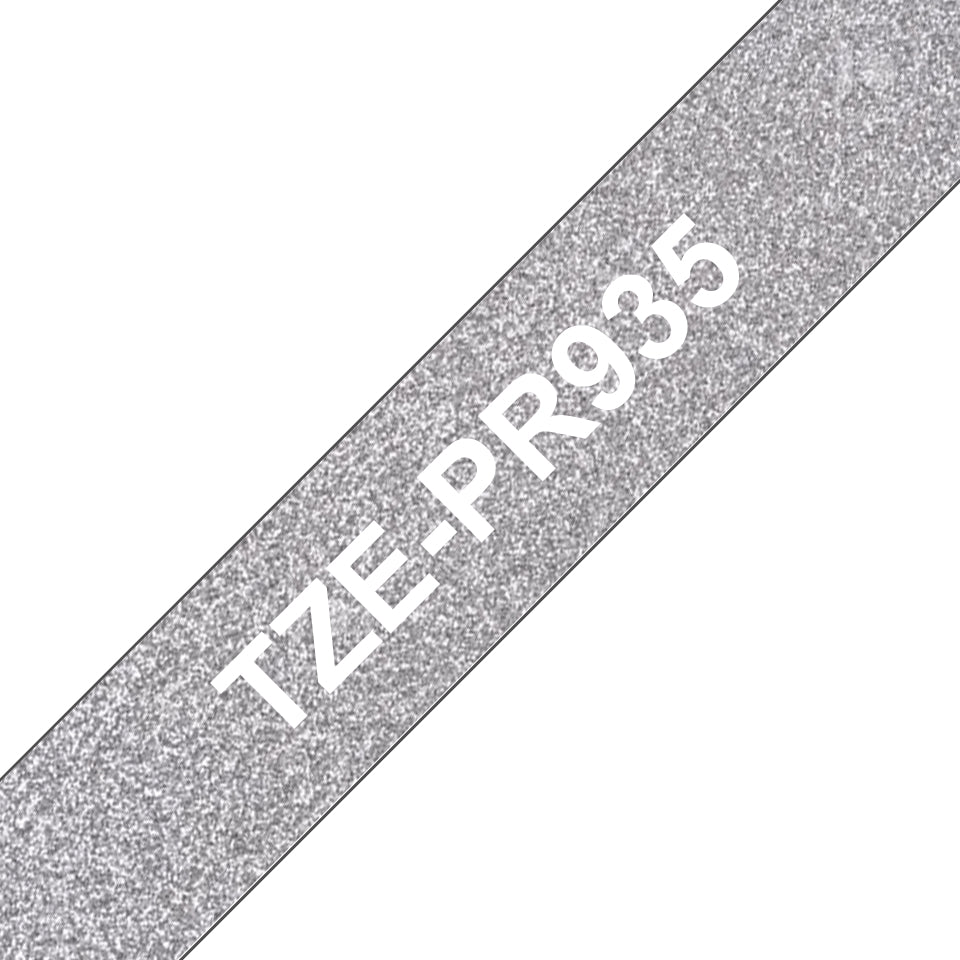 TZE-PR935 cinta para impresora de etiquetas Blanco sobre plata