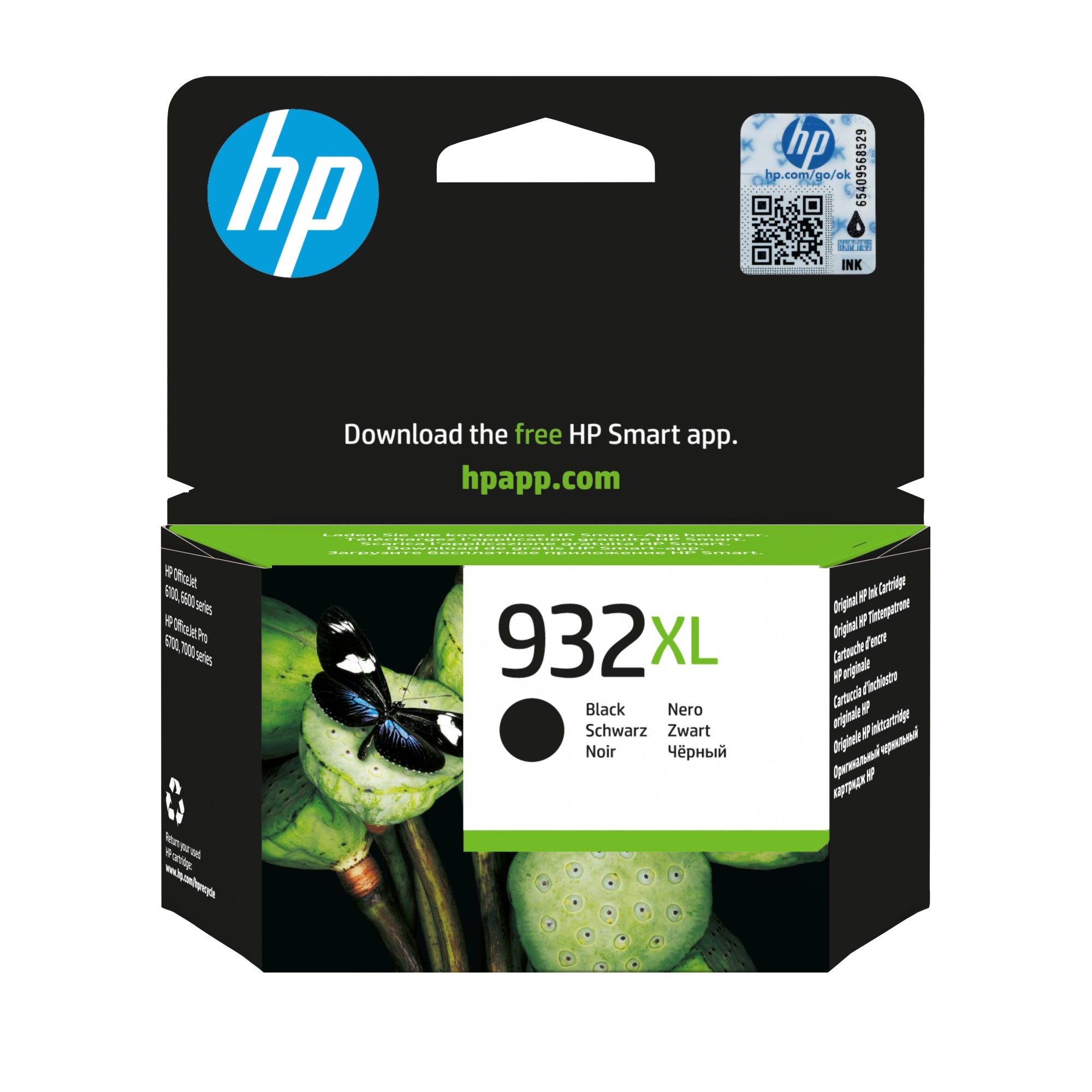 Cartucho de tinta original 932XL de alta capacidad negro