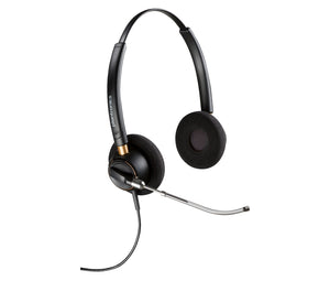 Auriculares binaurales Poly EncorePro 520V con tubo de voz y desconexión rápida