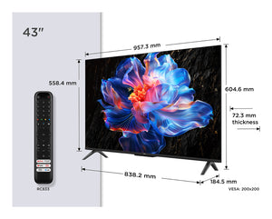 P6K 43P6K Televisor 109,2 cm (43") 4K Ultra HD Smart TV Wifi Metálico