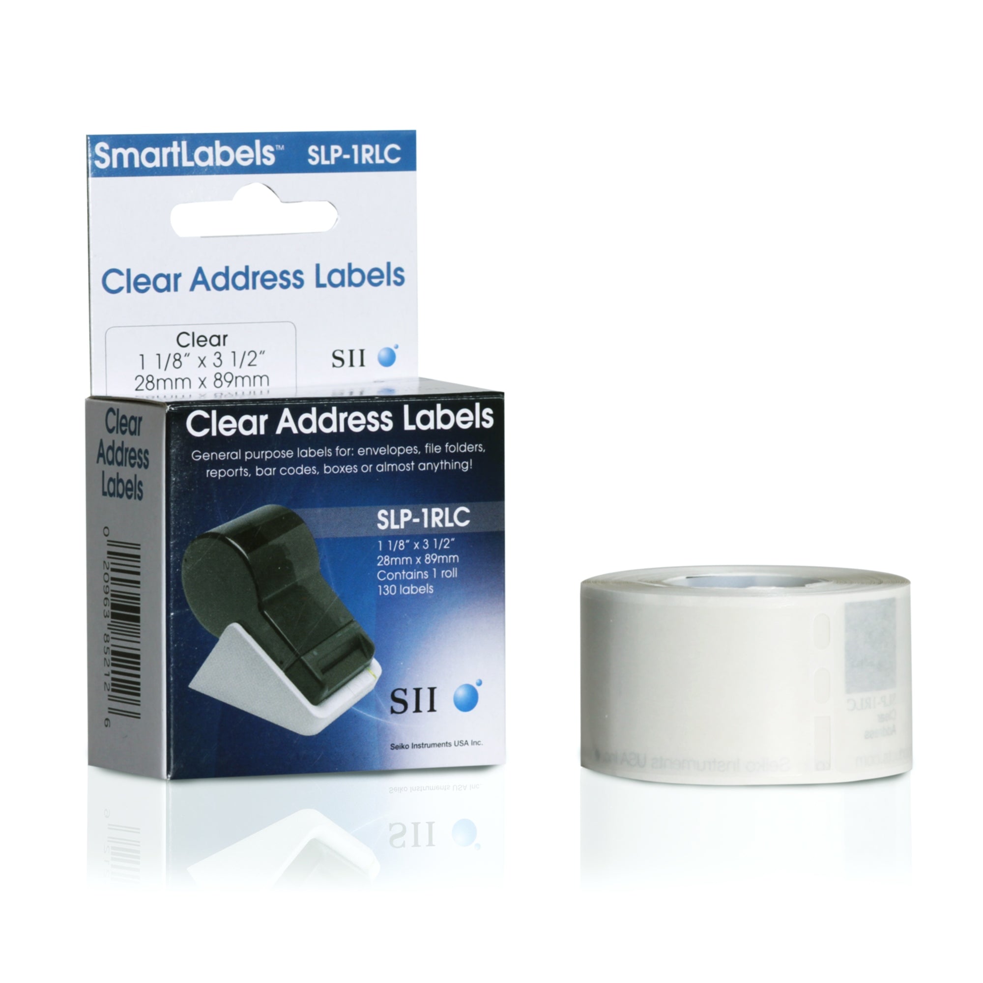 SLP-2RLC Translúcido, Blanco Etiqueta para impresora autoadhesiva