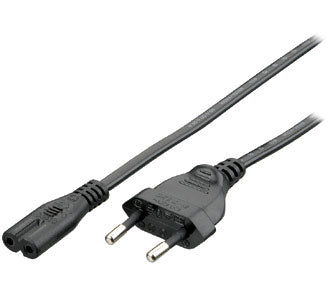 112160 Negro 1,8 m C7 acoplador CEE7/16