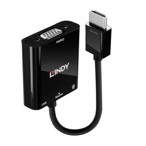 38285 adaptador de cable de vídeo 0,1 m HDMI tipo A (Estándar) VGA (D-Sub) Negro