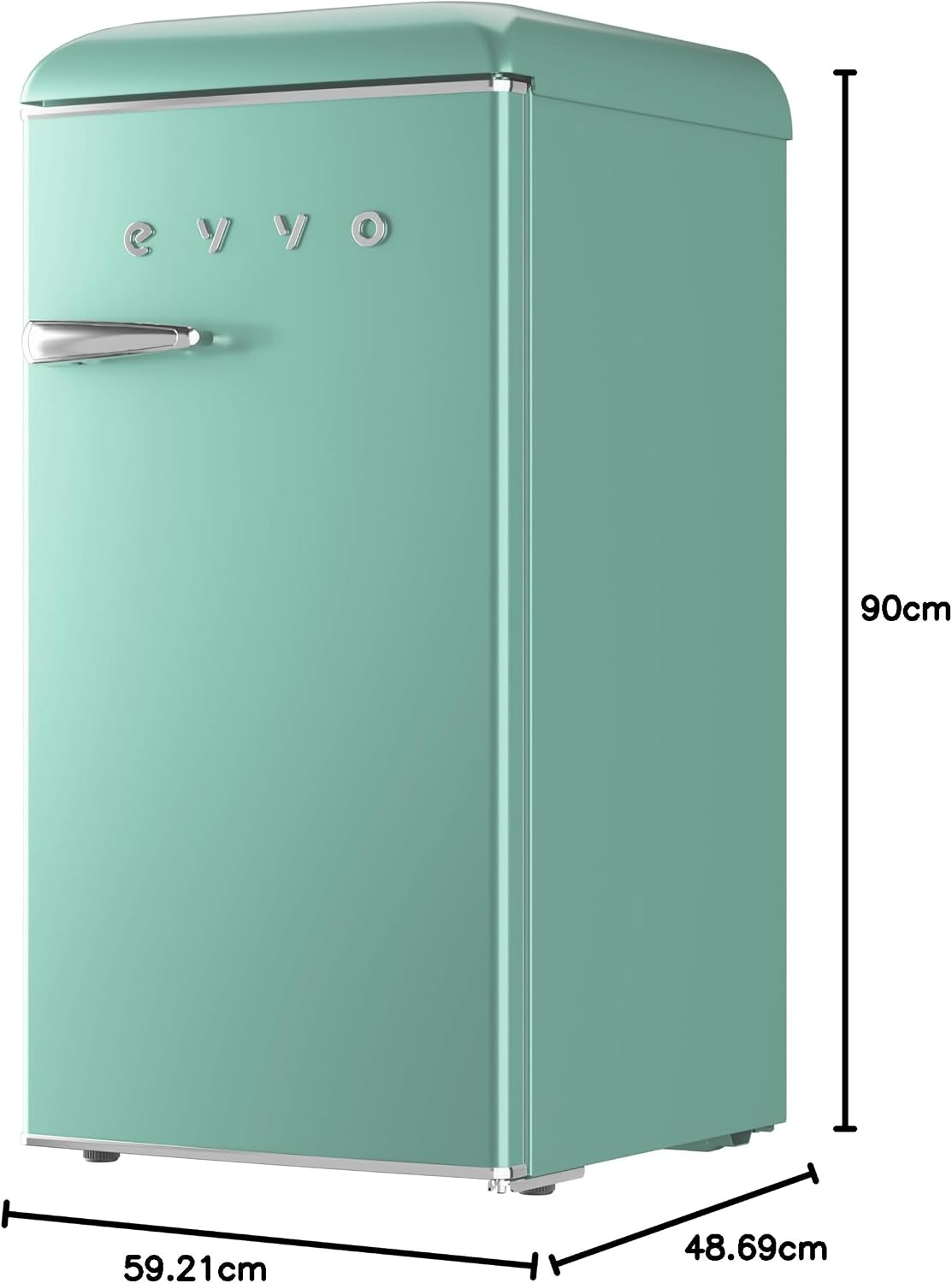 8435743902212-Frigor�fico Mini Evvo F26G Retro Verde Pastel