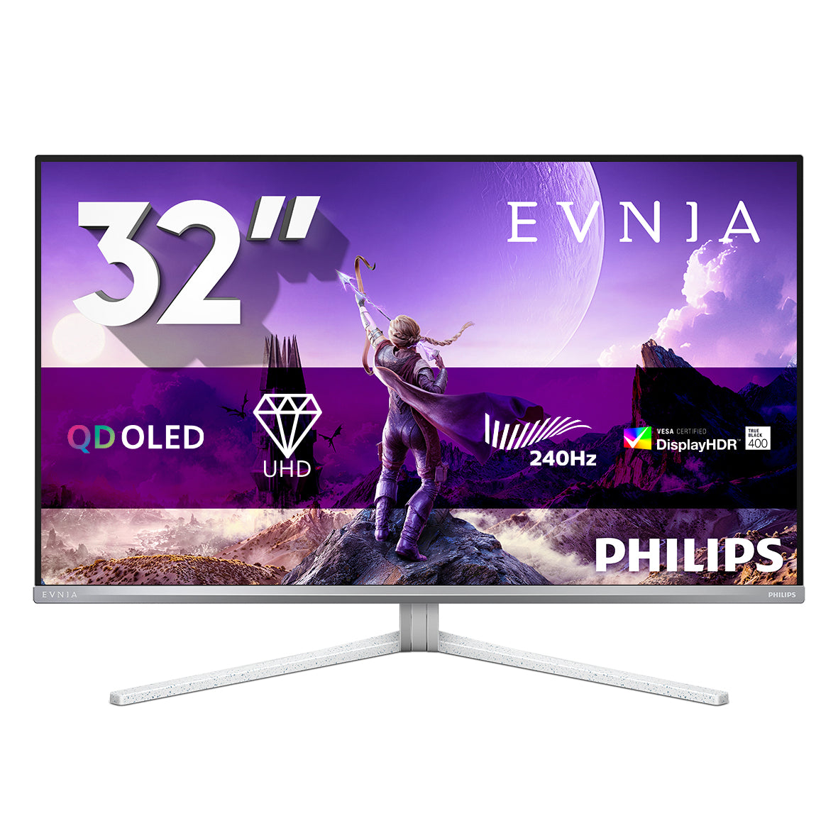 Evnia 8000 32M2N8900/00 pantalla para PC 80 cm (31.5") 3840 x 2160 Pixeles 4K Ultra HD QD-OLED Blanco