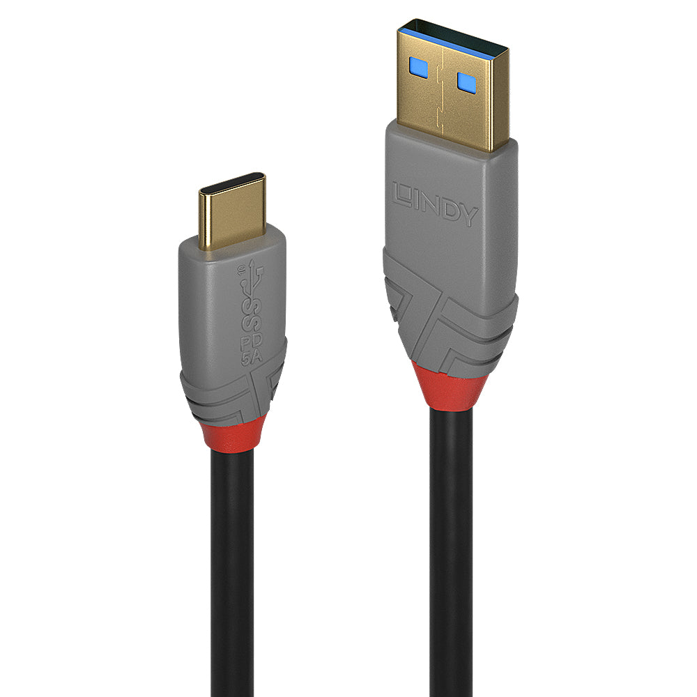36910 cable USB 0,5 m USB C USB A Negro, Gris