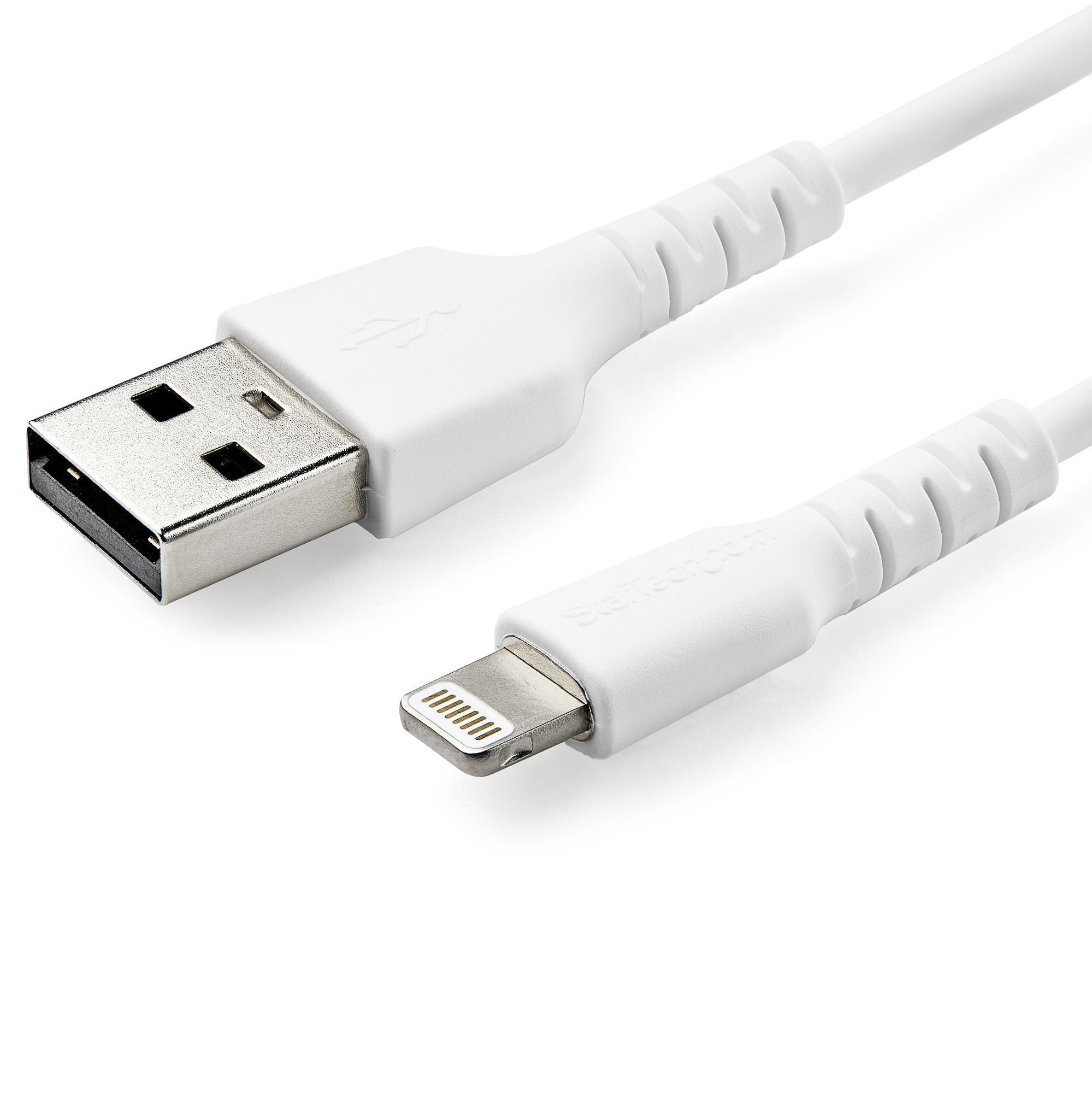 Cable Resistente USB-A a Lightning de 1 m Blanco - Cable de Alimentación y Sincronización USB Tipo A a Lightning con Fibra de Aramida Robusta - Con Certificación MFi de Apple - iPad/iPhone 12