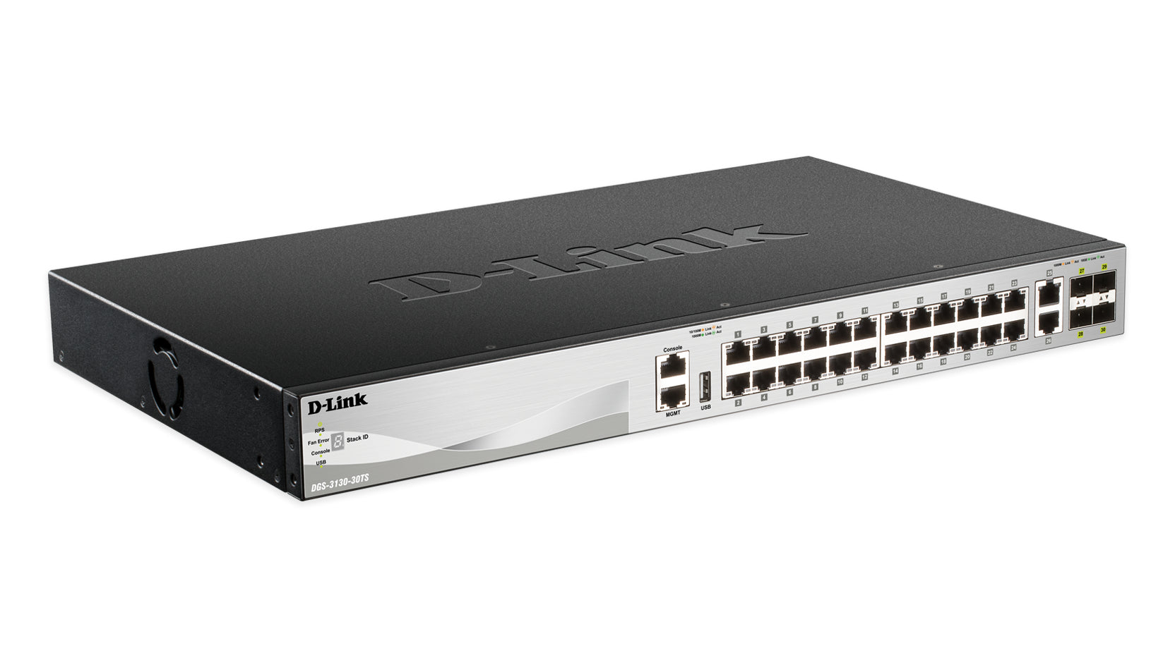 DGS-3130-30TS Gestionado L3 Gigabit Ethernet (10/100/1000) Negro, Gris