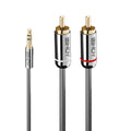 35333 cable de audio 1 m 3,5mm 2 x RCA Antracita