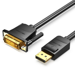 Cable Conversor HAFBH/ Displayport Macho - DVI Macho/ 2m/ Negro