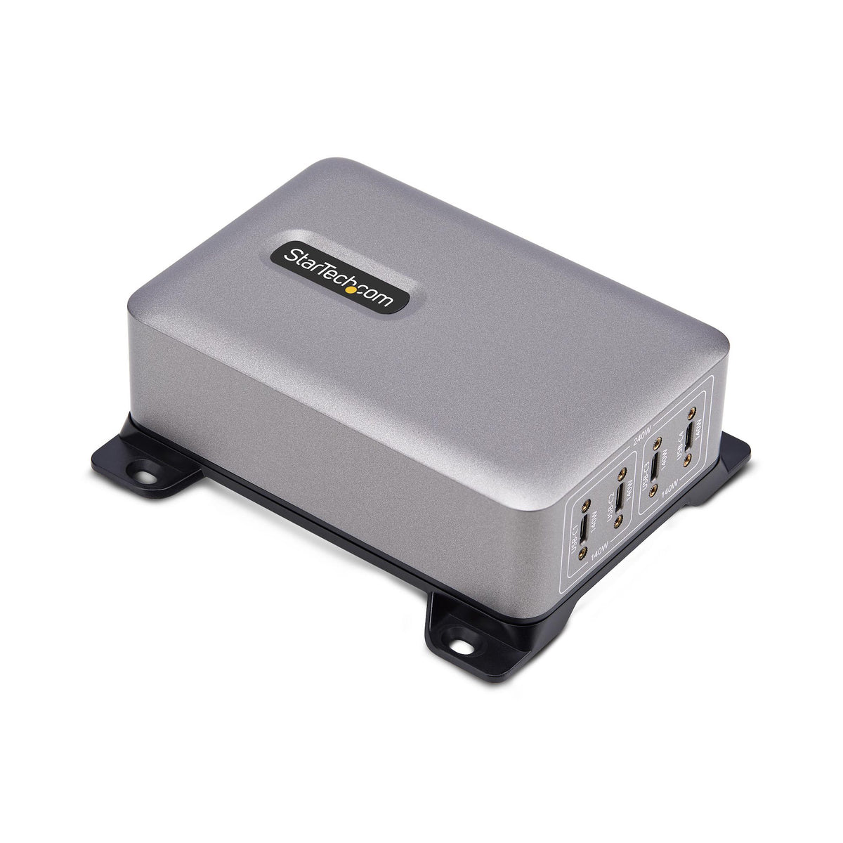 Cargador USB-C de 4 Puertos - Total 240W - Un Puerto 140W EPR - PD 3.1 - con Tornillos de Fijación - Montaje en Superficie - Ideal para Salas de Juntas - Cargador USB Tipo C para Portátil
