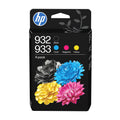 Paquete de 4 tintas Originales 932 negro y 933 cian/magenta/amarillo