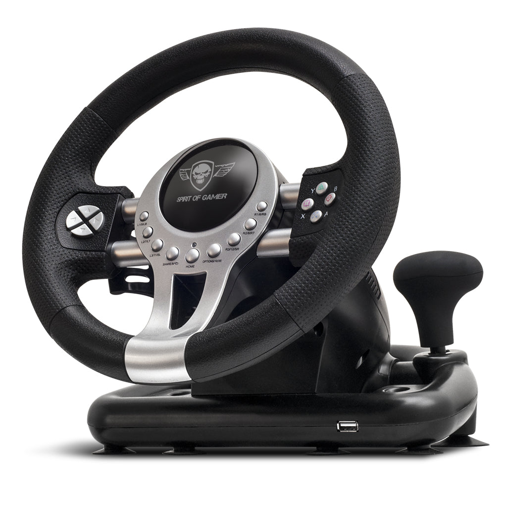 Race Wheel Pro 2 Negro, Plata USB Volante + Pedales Digital PC, PlayStation 4, Playstation 3, Xbox One