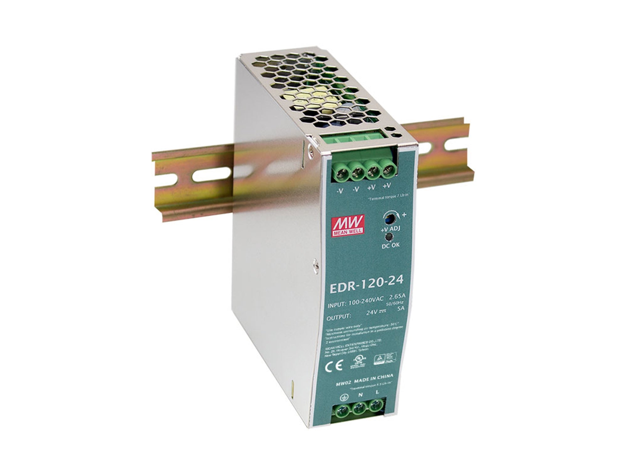 POW-4841 unidad de fuente de alimentación 120 W Color menta, Plata