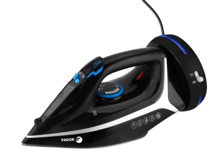 Comforta Free Plancha vapor-seco Suela de cerámica 2200 W Negro, Azul, Blanco