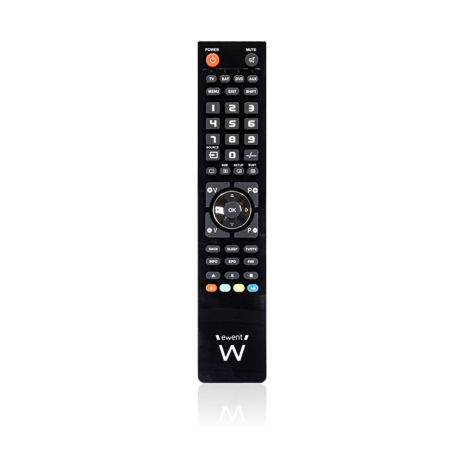 EW1570 mando a distancia DTT, DVD/Blu-ray, Proyector, SAT, STB, Altavoz para barra de sonido, TV, Universal, VCR Botones