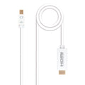 Cable conversor Mini DP a HDMI, Mini DP/M - HDMI/M, Blanco, 2.0 M