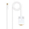 Cable conversor Mini DP a VGA, Mini DP/M - VGA/M, Blanco, 3.0 M