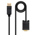 Cable conversor DISPLAYPORT a VGA, DP/M - VGA/M, Negro, 2.0 M