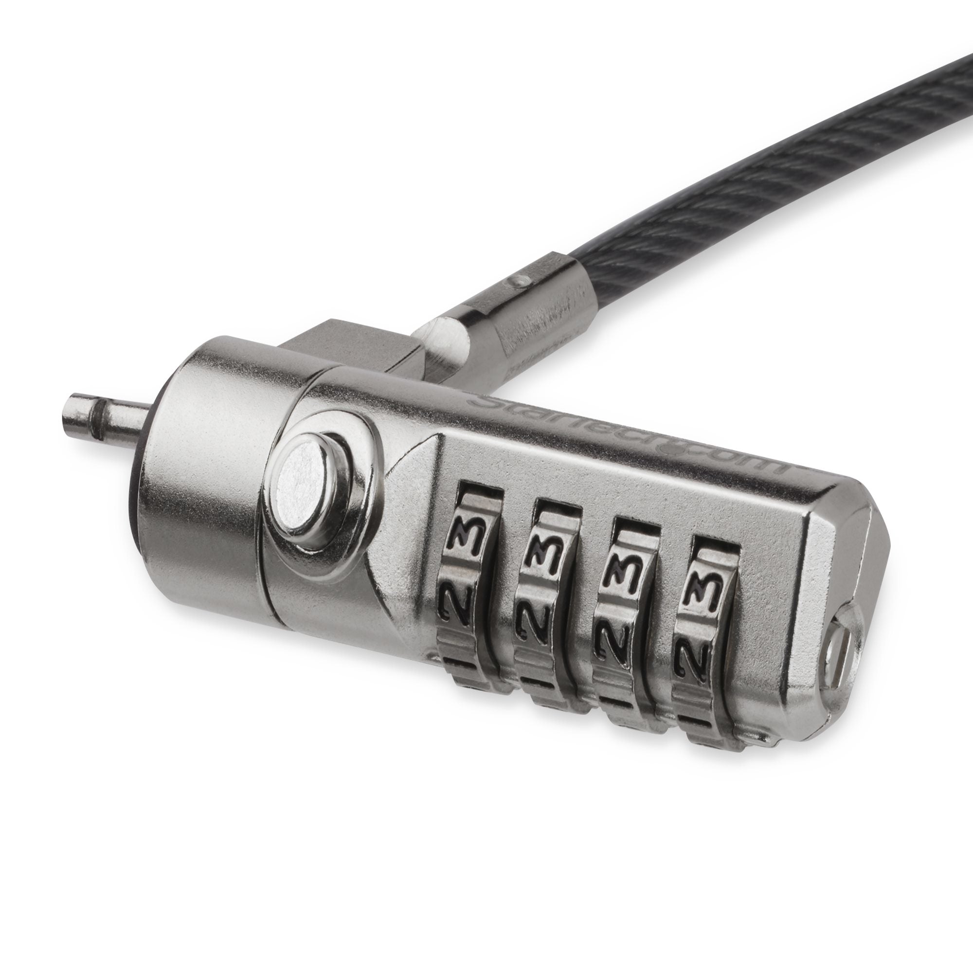 Cable con Candado de Seguridad con Clave para Ordenador Portátil - con Bisagra Giratoria - con Candado de Combinación de 4 Dígitos