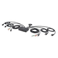 Cable Switch Conmutador KVM de 2 Puertos HDMI - 4K60 - Cables Integrados de 1,5m USB-A/HDMI/Audio - Alimentado por el Bus - Conmutado con Teclas de Acceso Rápido