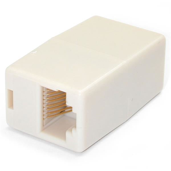 Paquete de 10 Cajas de Empalme Modulares Acopladores para Cable Cat5e Ethernet UTP - 2x Hembra RJ45 - Beige