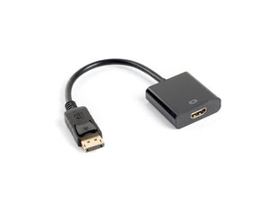 AD-0009-BK adaptador de cable de vídeo 0,1 m DisplayPort HDMI tipo A (Estándar) Negro