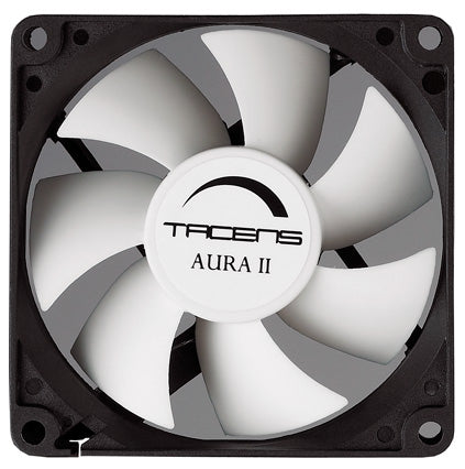 3AURAII8, Ventilador Ordenador 8 cm, Ultrasilencioso, Antipolvo, Negro
