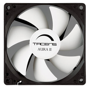3AURAII9, Ventilador Ordenador 9 cm, Ultrasilencioso, Antipolvo, Negro