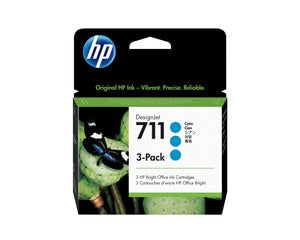 Pack de ahorro de 3 cartuchos de tinta DesignJet 711 cian de 29 ml