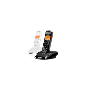 S12 Duo Teléfono DECT Identificador de llamadas Negro, Blanco