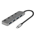 43383 hub de interfaz USB 3.2 Gen 1 (3.1 Gen 1) Type-C 5000 Mbit/s Gris