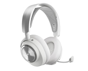 Arctis Nova Pro Wireless Auriculares Inalámbrico y alámbrico Diadema Juego Bluetooth Plata, Blanco