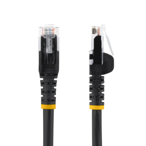 Cable Ethernet CAT6 de 50cm - LSZH - Cable de Red de 10 Gigabits de 250MHz y PoE de 100W UTP sin Enganches (Snagless) con Alivio de Tensión - Negro - CAT 6 - ETL