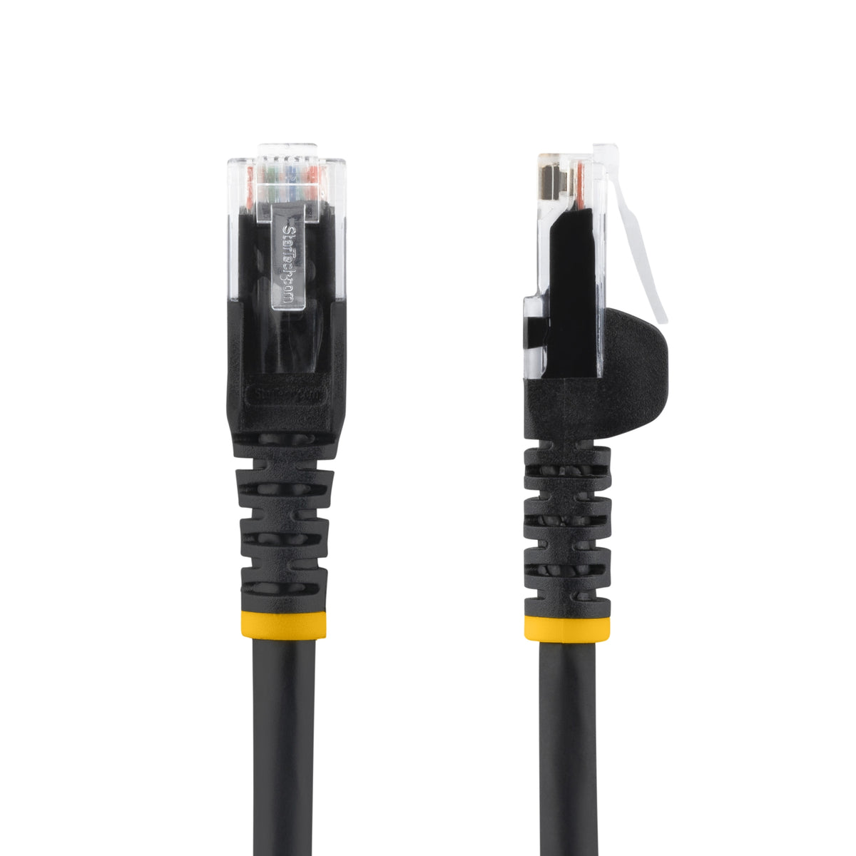 Cable Ethernet CAT6 de 50cm - LSZH - Cable de Red de 10 Gigabits de 250MHz y PoE de 100W UTP sin Enganches (Snagless) con Alivio de Tensión - Negro - CAT 6 - ETL
