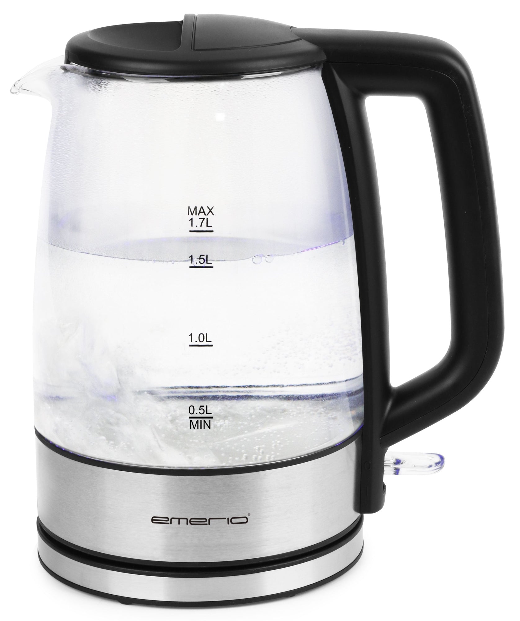 WK-130126 tetera eléctrica 1,7 L 2200 W Negro, Transparente