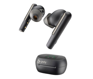 Intrauriculares Poly Voyager Free 60+ UC M color Negro Carbono +Adaptador USB-C BT700 +Estuche de carga con pantalla táctil