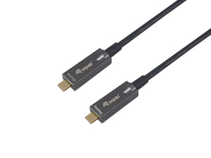 119462 Cable óptico activo USB-C a C, M/M, 10m, PD 60W, 4K/60Hz, 10Gbps, Vídeo+Datos+PD