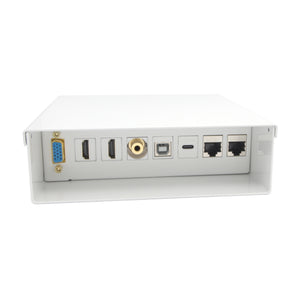 Caja de Conexiones VGA+JACK3.5+2xHDMI+1xUSB-C+1xUSB-B+2xRJ45 Cat.6A STP, Blanco
