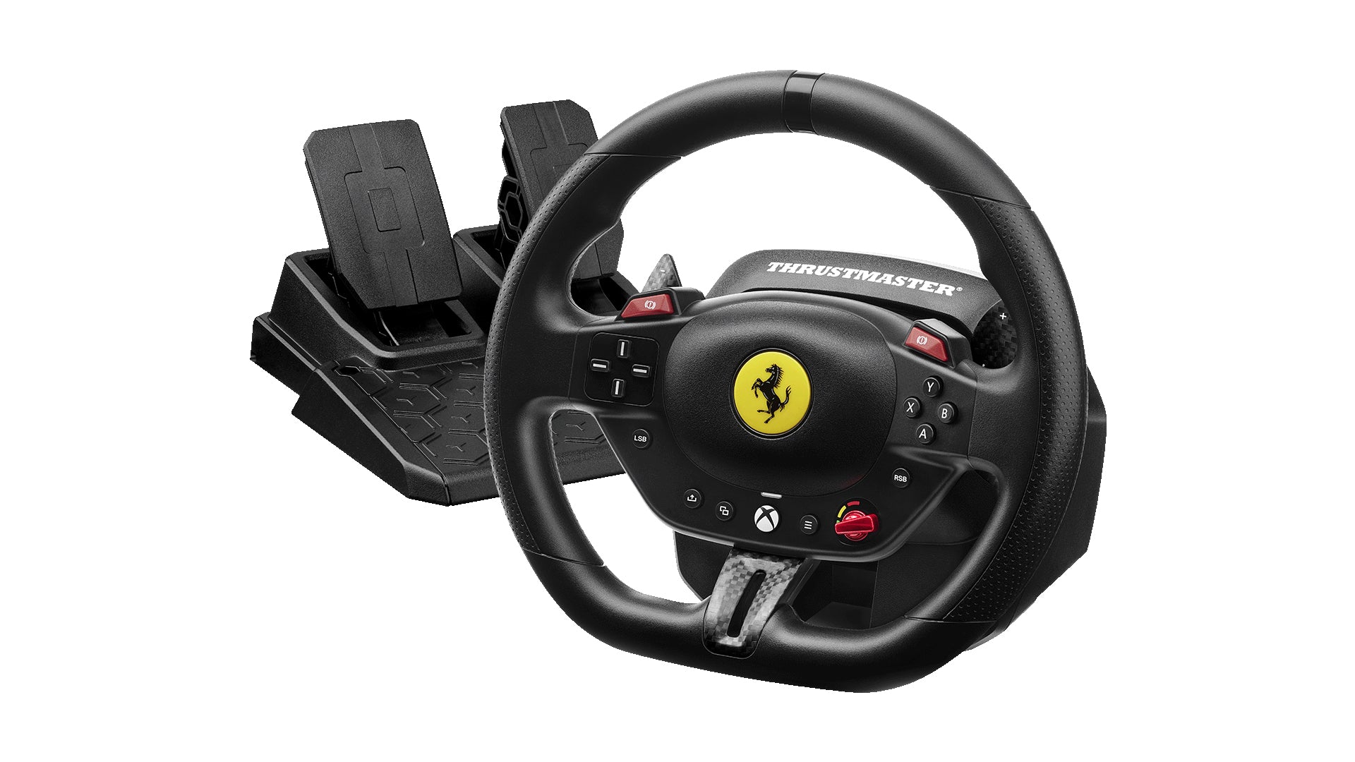 T98 Ferrari 296 GTS Negro USB Volante + Pedales Analógico/Digital PC, Xbox One, Xbox Series S, Xbox Series X, Xbox One X, Xbox One S