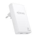 Cargador De Pared GaN Ultra Delgado 65W, 2xUSB-C PD3.0 QC4.0, Blanco