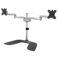 Soporte VESA de Escritorio para Dos Monitores - Soporte Ergonómico para Pantallas hasta 32" con Montaje VESA - Soporte Articulado Autoportante - Altura ajustable - Plata