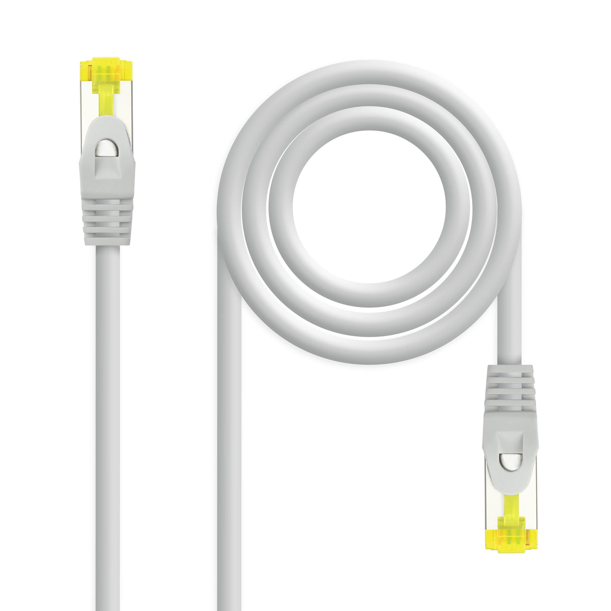 Cable de red latiguillo RJ45 LSZH Cat.6A SFTP AWG26, Gris, 10 m