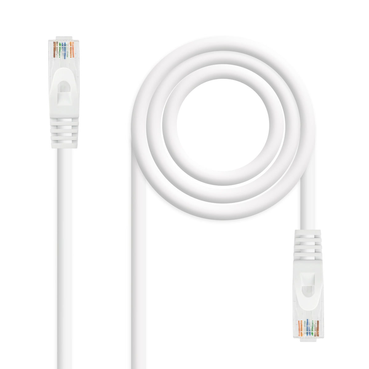 Cable de red latiguillo RJ45 LSZH Cat.6A UTP AWG24, Blanco, 2.0m