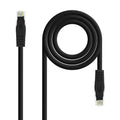 Cable Red Latiguillo RJ45 LSZH CAT.6A UTP AWG24, Negro, 25 cm