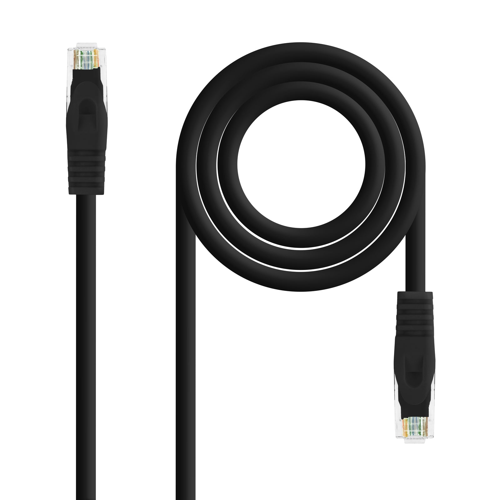 Cable Red Latiguillo RJ45 LSZH CAT.6A UTP AWG24, Negro, 25 cm