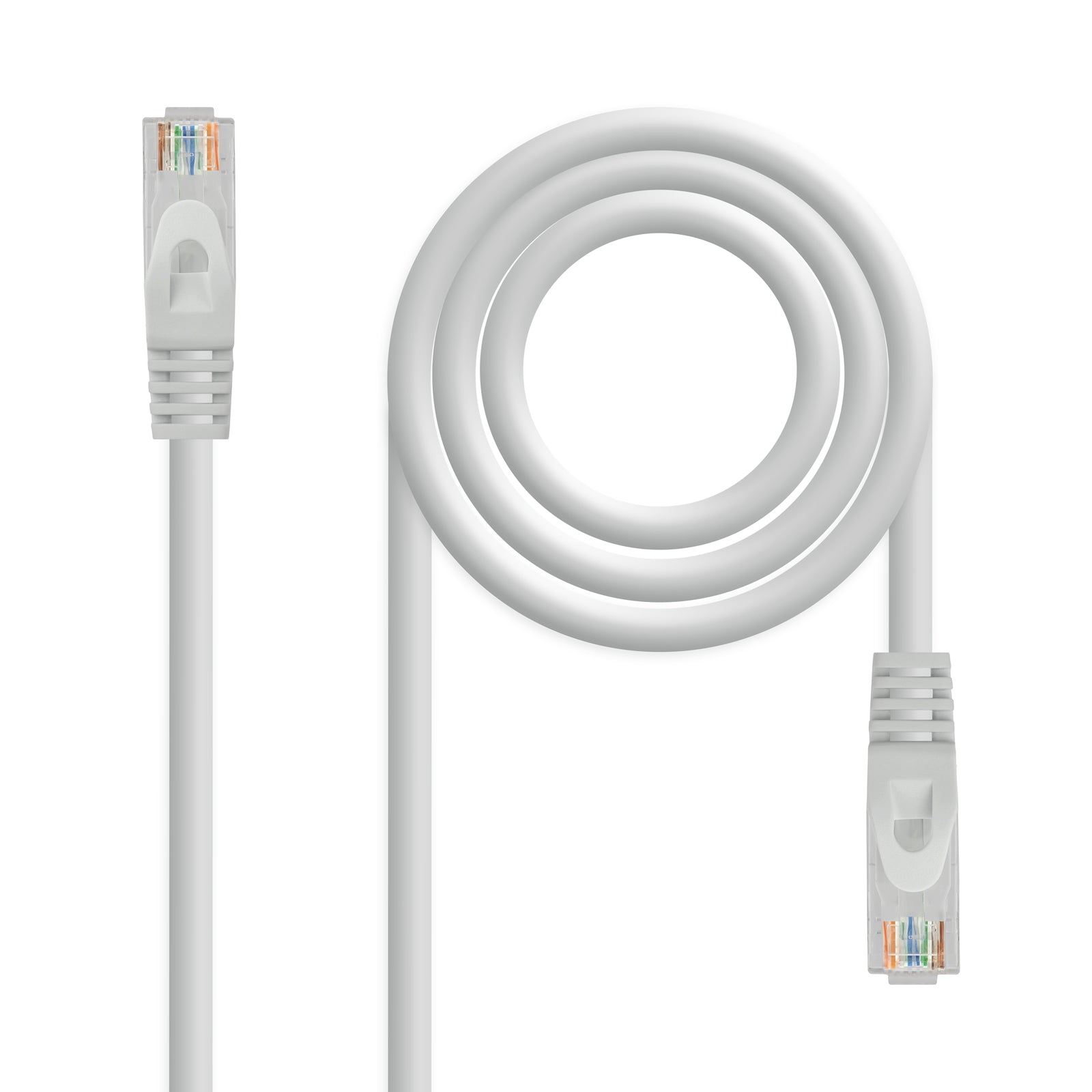 Cable de red latiguillo RJ45 LSZH Cat.6A UTP AWG24, Gris, 0.5 m